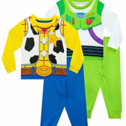 Disney Pyjamas | Buzz Lightyear & Woody Pjs | 2 Pack Long Sleeve Boys Pyjamas | Toy Story Pyjamas for Kids