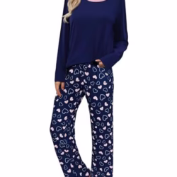 Litherday Women Pajamas Comfy Cotton Floral Printing Pyjamas Set Long Sleeve Loungewear Pjs Set Soft Nightwear Sleepwear S-XXL