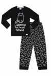 Girls I Can Hear You But I'm Not Listening Cat Long Cotton Pyjama Set