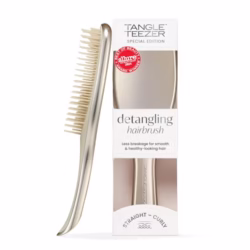 Tangle Teezer Ultimate Detangler Hairbrush - For Wet & Dry Hair - Detangling Brush For All Hair Types - Two-Tiered Teeth Reduce Breakage & Eliminate Knots - Champagne Gold Chrome Finish