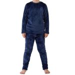 The Essentials Wardrobe Boys Fleece Pyjama Set Thick Fleece Long Sleeve Top & Bottom Pants Sleepwear Pjs Loungewear Nightwear for Kids Soft & Comfortable Top & Trousers 4-13