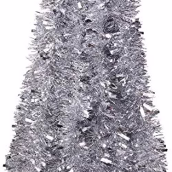 DIYSAY 6m Silver Christmas Garland for Christmas Tree Decoration