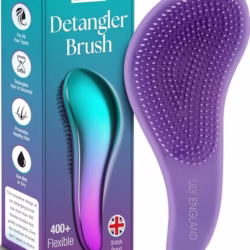 Lily England Detangle Hair Brush for Thick, Curly & Straight Hair - Detangling Hairbrush for Women, Kids & Toddlers with Flexible Bristles - Smooth Detangler for Wet & Dry Hair, Ombre