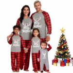 Matching Christmas Family Pyjamas, Elf Plaid Sleepwear Xmas Nightwear Christmas Pajamas Pjs for Adult Kids Baby