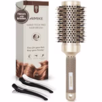 AIMIKE Round Hair Brush, Nano Thermal Ceramic & Ionic Tech Round Brush, RoundBrushes for Blow Drying with Boar Bristles, Barrel Brush for Styling, Curling,Add Volume & Shine (74mm,Barrel 43mm)