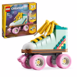 LEGO Creator 3in1 Retro Roller Skate Toy - Transforms into a Mini Skateboard or Boom Box Radio, Creative Gift for 8+ Year Old Girls & Boys - 31148