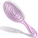 Ninabella Detangling Hair Brush for Women & Men - Does not Pull, Removes Tangles, Brushes for Straight, Curly & Wet Hair - Detangle Brush - Unique Spiral Hairbrush, Lilac