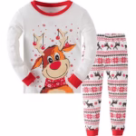 Kids Christmas Pyjamas Set 100% Cotton Boys and Girls Xmas Pjs Toddlers Long Sleeve Pyjamas 2 to 11 Years