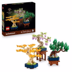 LEGO Botanicals Mini Bonsai Trees - Gingko, Black Pine & Wisteria Artificial Plants with Display Stands - DIY Home Decor Model Kit - Gift for Adults - 10373