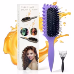 Curly Hair Brush, Bounce Curl Brush for Curl Hair, Curl Defining Brush for Women Men, Detangling Curl Brush Boar Bristle Hair Brush Less Pulling, Hair Separation
