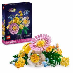 LEGO Botanicals Petite Sunny Bouquet - Faux Flowers Set w/Artificial Bluebells, Daisies, Tulips & More - Nature Toy for 9+ Year Old Girls & Teens - Christmas Decor - Gift Idea - 10347
