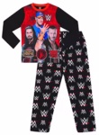 WWE Boys Wrestling John Cena Long Boys Pyjama Set Black Red