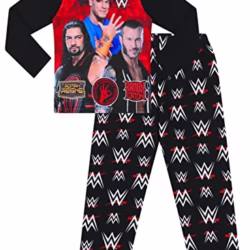 WWE Boys Wrestling John Cena Long Boys Pyjama Set Black Red