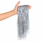 VEYLIN 2000 Strands Sliver Tinsel Icicles Foil Fringe Tinsel Garland for Holiday Christmas Tree Decorations