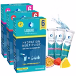 Liquid I.V. Hydration Sachets | Lemon Lime + Passion Fruit + Strawberry | Electrolyte Powder Mix | 3 Pack (18 Sticks) | 7 Vitamins and Minerals | Vegan