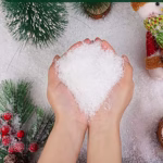 100g Christmas Artificial Fake Snow Flakes Decorative Artificial Snowflakes Fake Decorative Snow Flakes Christmas Decoration Winter Decor Fake Snow Scene Decoration Christmas Tree Decorations