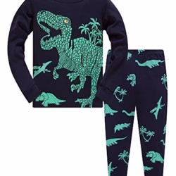 TEDD Boys Pyjamas Dinosaur Nightwear Cotton Toddler Clothes Kids Sleepwear Long Sleeve Christmas Pjs Sets 2 Piece Outfit Xmas Gift 1-12 Years