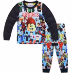 Roblox Pjs for Boys Short Sleeve T-shirt Pants Nightwear Set Girls 3D Gaming Character Sleepwear Kids Pajamas 2Pcs