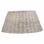 URBNLIVING Christmas Natural Large Willow Wicker Woven Rattan Tree Skirt Base Cover Stand (White)