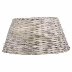 URBNLIVING Christmas Natural Large Willow Wicker Woven Rattan Tree Skirt Base Cover Stand (White)