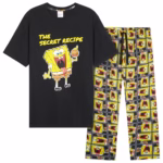 SpongeBob SquarePants Mens Pyjamas Set T-Shirt and Long Bottoms Teens PJs Comfy Loungewear Nightwear Funny Gifts for Men