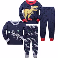 Boys Pyjamas Sets - Cotton Dinosaur/Space/Chistmas Themed Pyjamas -Long Sleeve Boys Pjs for Children Kids Dinosaur Gifts Kids Clothes