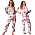 Personalised Women'S Photo Pyjamas Set - Customisable Loungewear Gift, Soft Brushed Milk Silk Fabric, Sizes S-3Xl, Perfect For Mother’S Day, Birthdays & Special Occasions