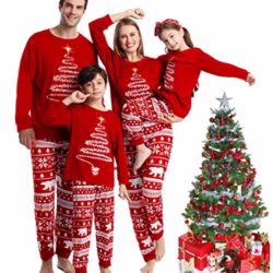 Christmas Matching Pajamas for Family, Matching Family Christmas Pyjamas Set, Couple Matching PJs Set, Xmas Sleepwear Nightwear for Women Men Adult KID
