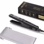 Mini Hair Straighteners, Ceramic Mini Straightener for Short Hair/Bangs, Travel Hair Straighteners Dual Voltage, UK Plug(Black)