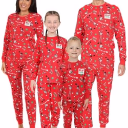 Elves Behavin' Badly Elf Squad Matching Family Christmas Cotton Pyjamas Boys Girls Mens Womens Kids Xmas pjs