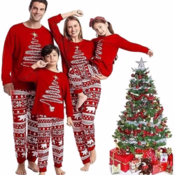 Christmas Pajamas for Family, Matching Family Christmas Pyjamas Set, ELK Couple Matching PJs Set, Xmas Sleepwear Nightwear for Unisex Women Men Adult Kids